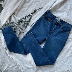 Everlane Authentic Stretch High Rise Skinny Jean Mid Blue Size 30 Tall